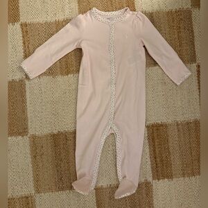 BNWT Ralph Lauren pink floral-trimmed onesie - size 9 months